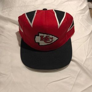 90s kansas city chiefs leather strap hat